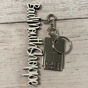 Tyler Rodan Silvertone Keychain Purse Charm